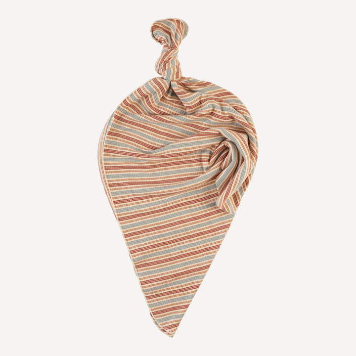 single layer blanket | multi stripe | organic cotton multi rib