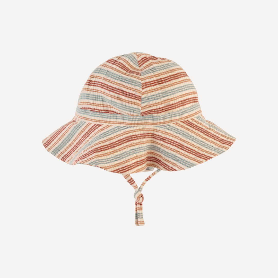 sun hat | multi stripe | organic cotton multi rib
