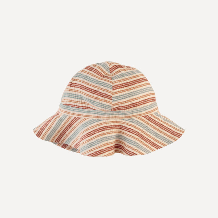 sun hat | multi stripe | organic cotton multi rib