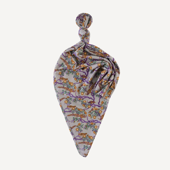single layer blanket | chinoiserie peacock | organic cotton jersey
