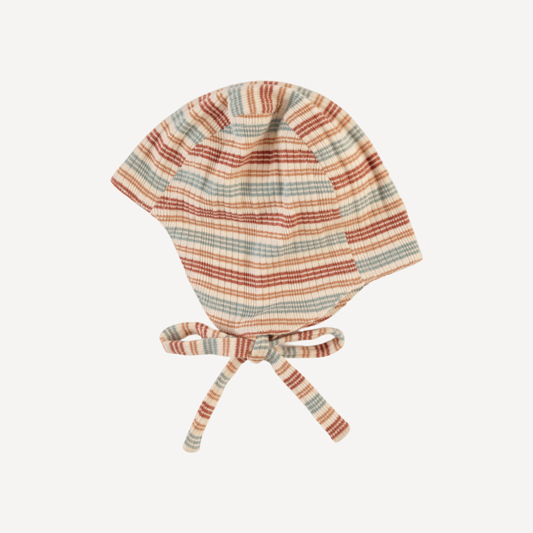 flight hat | multi stripe | organic cotton multi rib