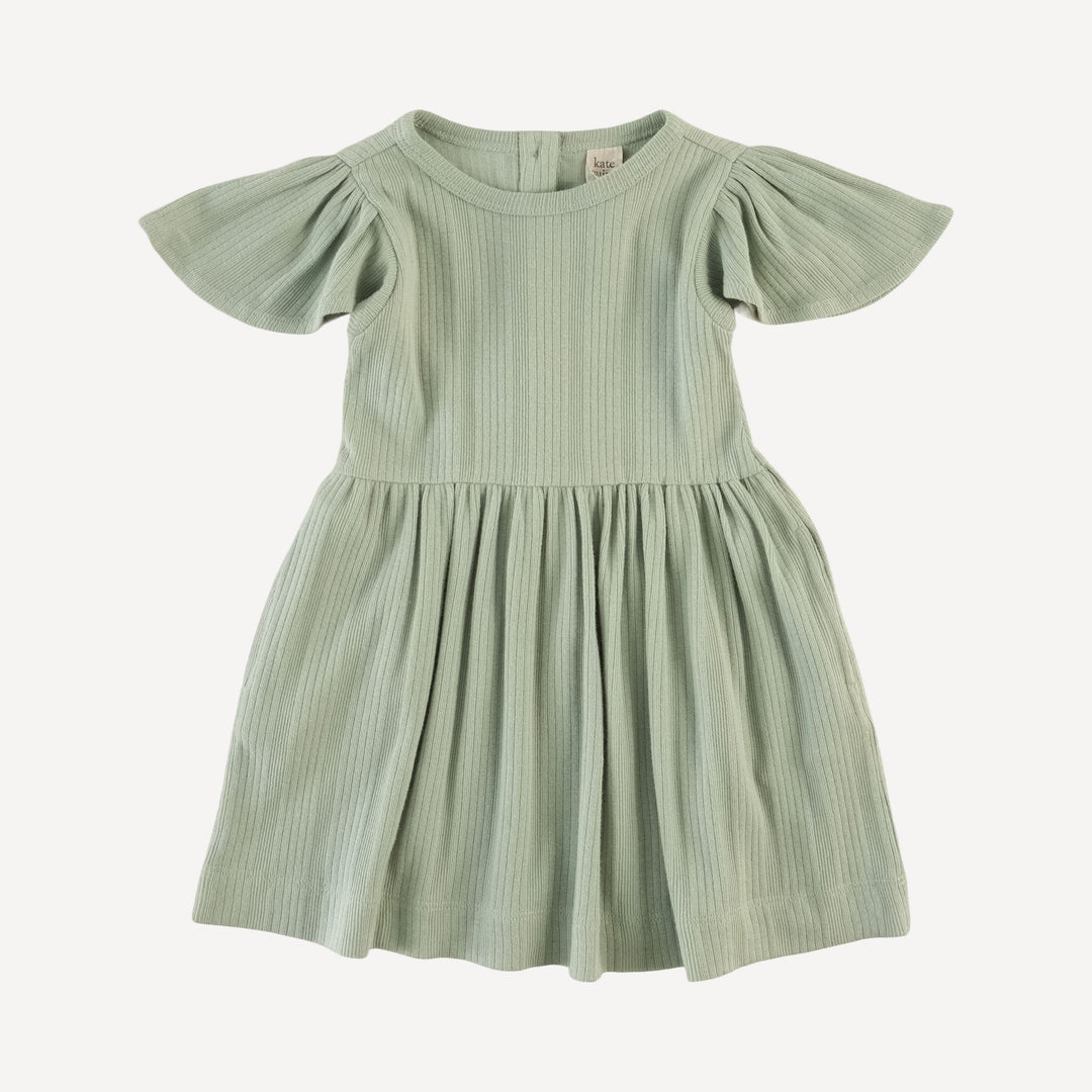 colette dress | iceberg green | organic cotton multi rib