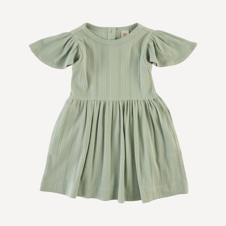 colette dress | iceberg green | organic cotton multi rib