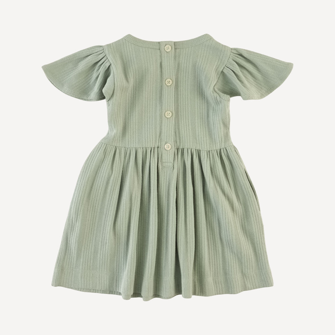 colette dress | iceberg green | organic cotton multi rib
