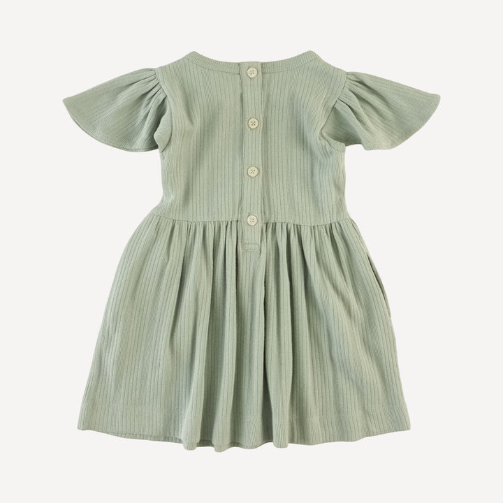 colette dress | iceberg green | organic cotton multi rib