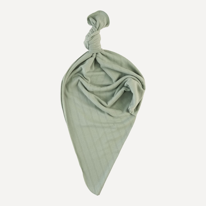single layer blanket | iceberg green | organic cotton multi rib