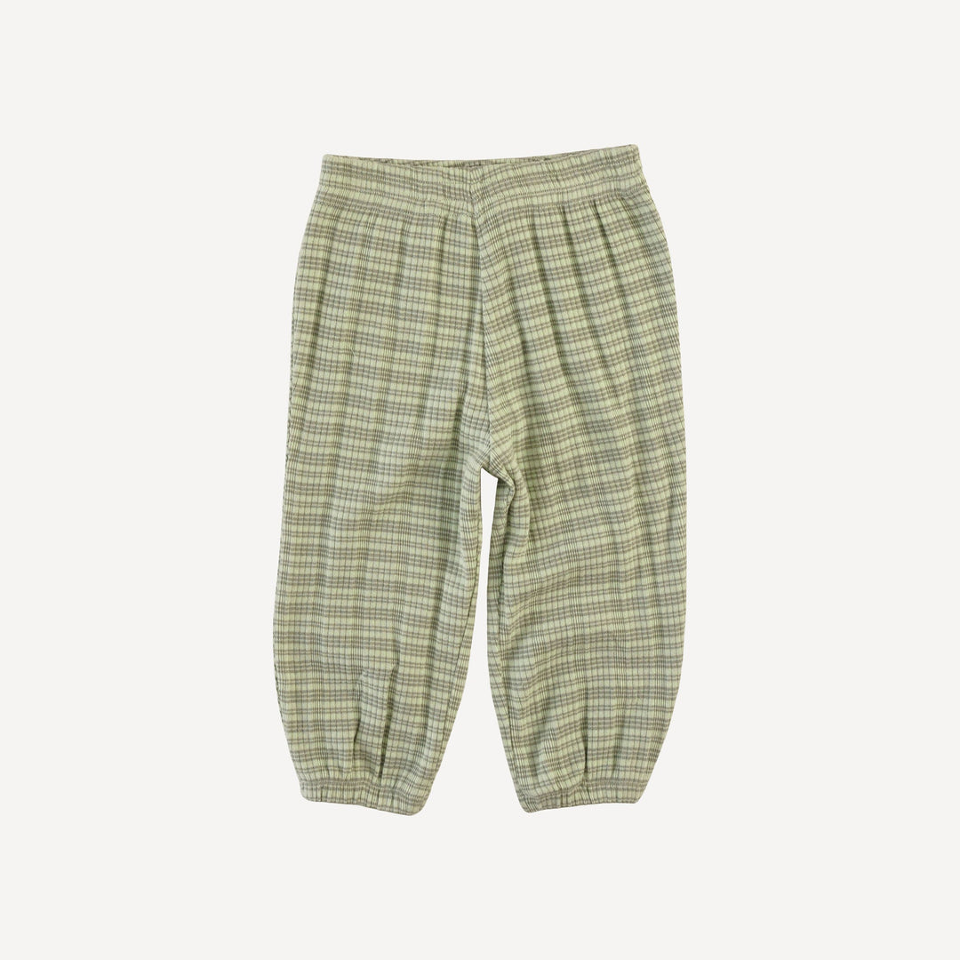 short sleeve relaxed jogger set | iceberg stripe | organic cotton multi rib