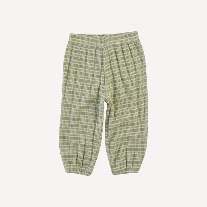 short sleeve relaxed jogger set | iceberg stripe | organic cotton multi rib