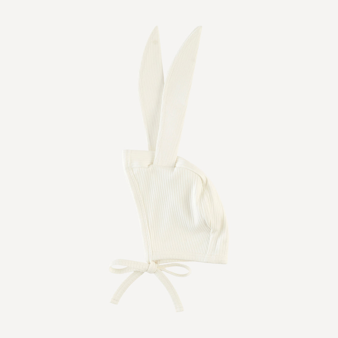 bunny hat | coconut | organic cotton single rib