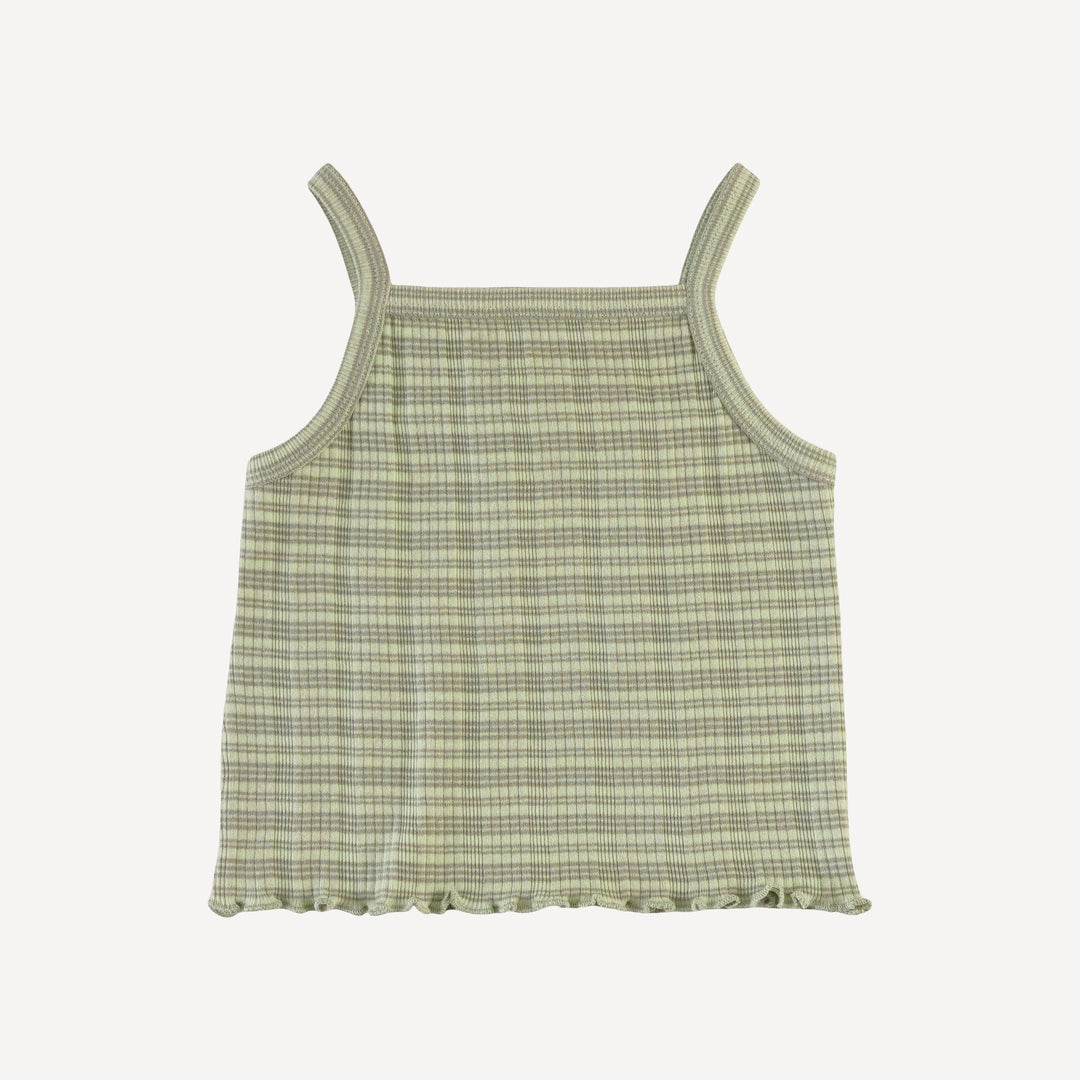 lettuce spaghetti tank + bloomer set | iceberg stripe | organic cotton multi rib