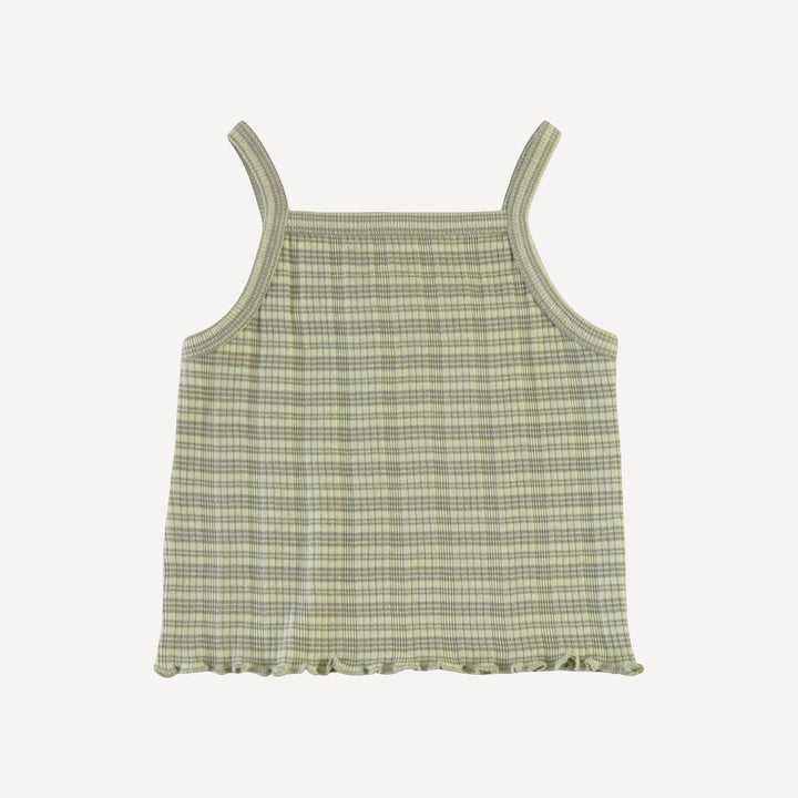lettuce spaghetti tank + bloomer set | iceberg stripe | organic cotton multi rib