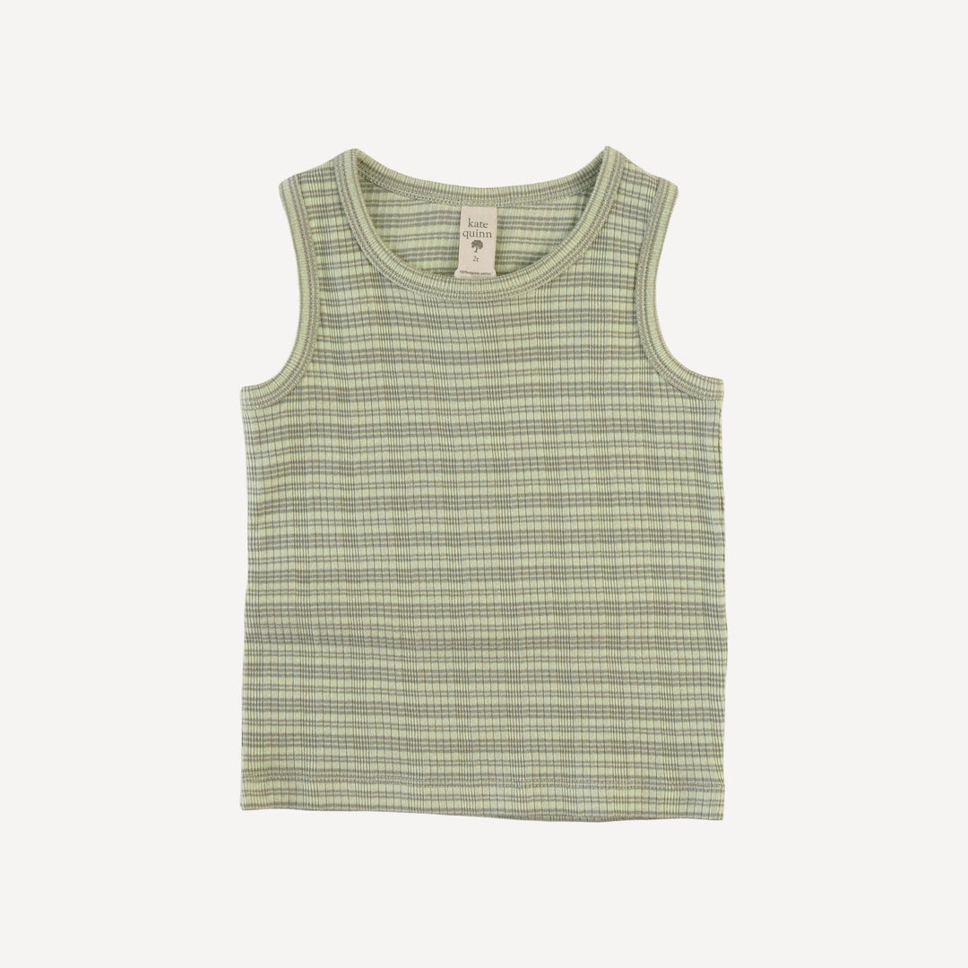 racerback tank | iceberg stripe | organic cotton multi rib