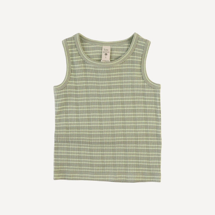 racerback tank | iceberg stripe | organic cotton multi rib