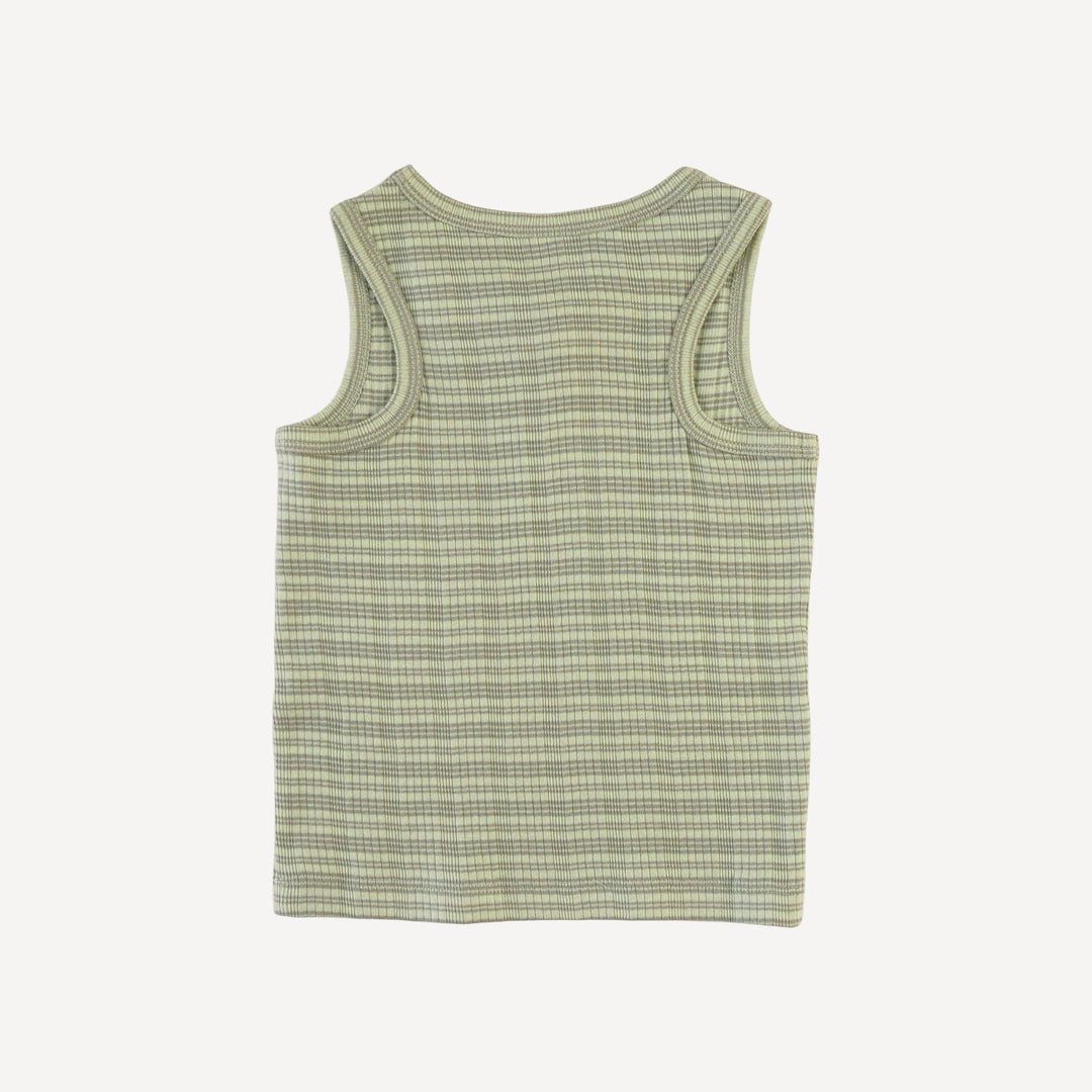 racerback tank | iceberg stripe | organic cotton multi rib