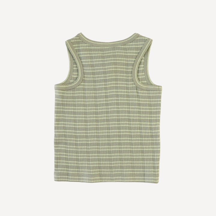 racerback tank | iceberg stripe | organic cotton multi rib