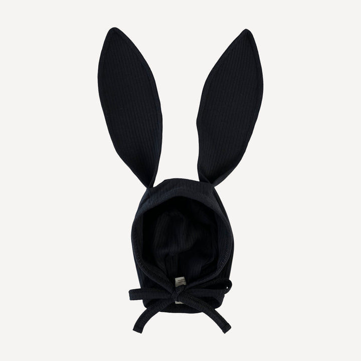 bunny hat | black | organic cotton single rib
