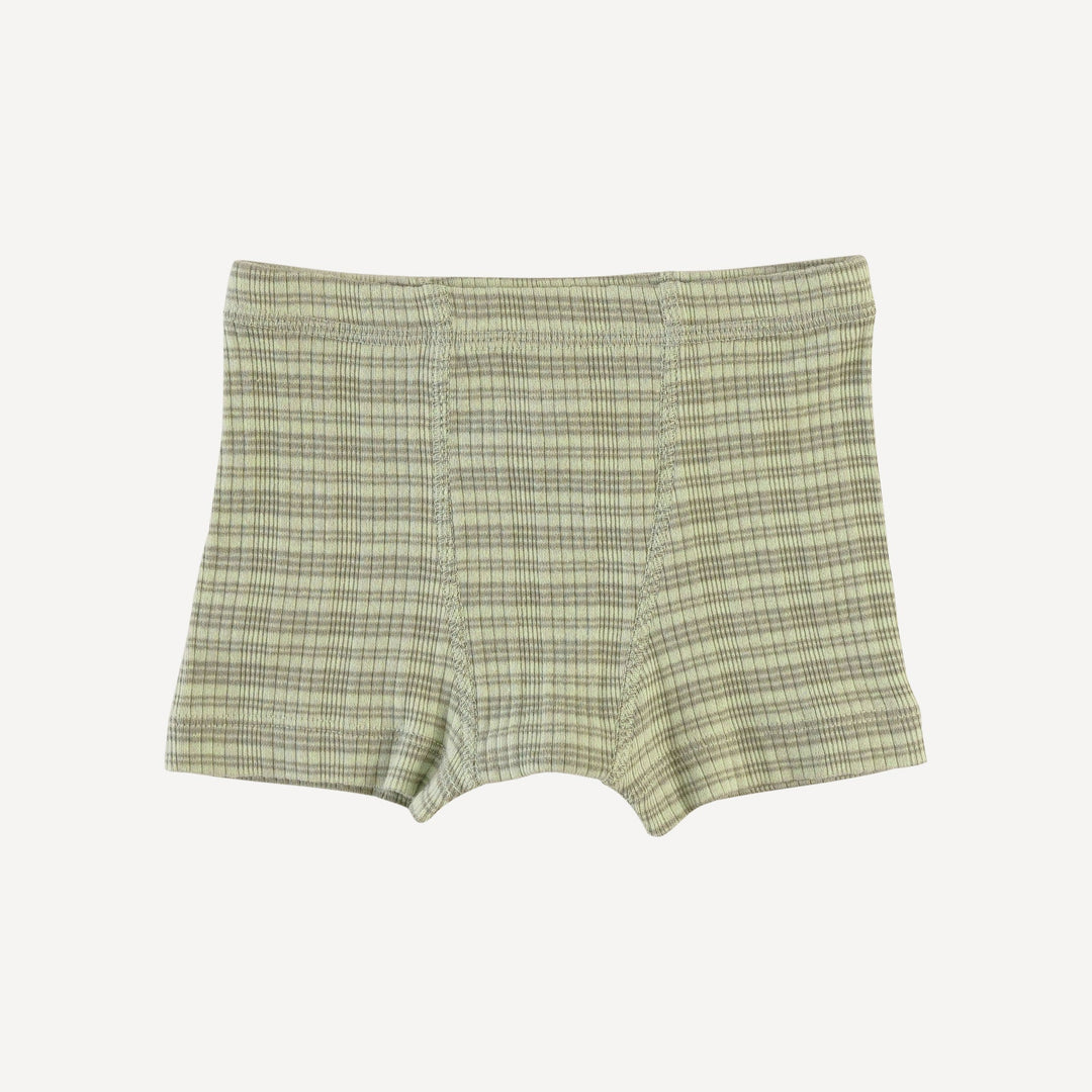 boxer | iceberg stripe | organic cotton multi rib