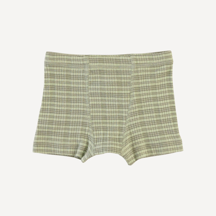boxer | iceberg stripe | organic cotton multi rib