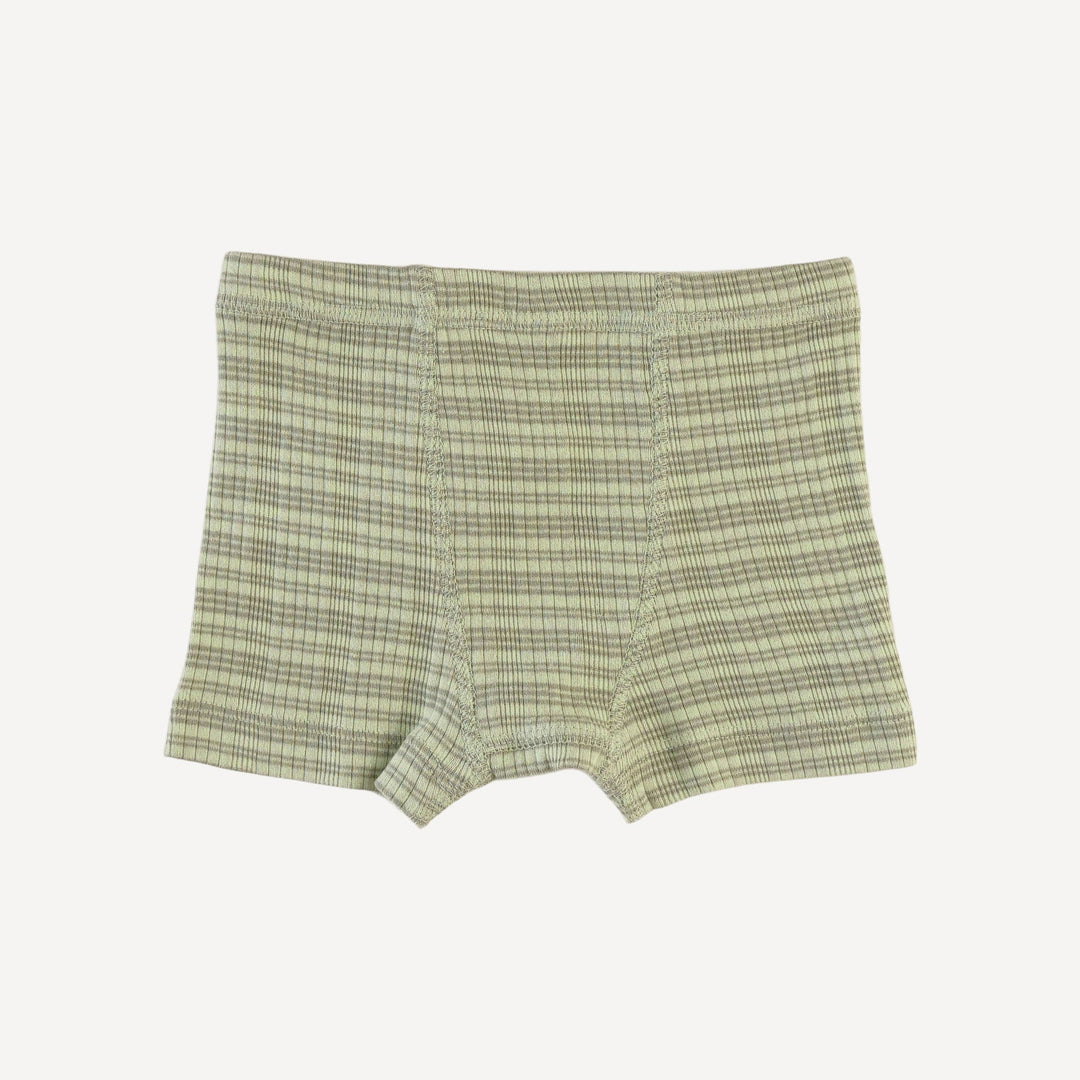 boxer | iceberg stripe | organic cotton multi rib