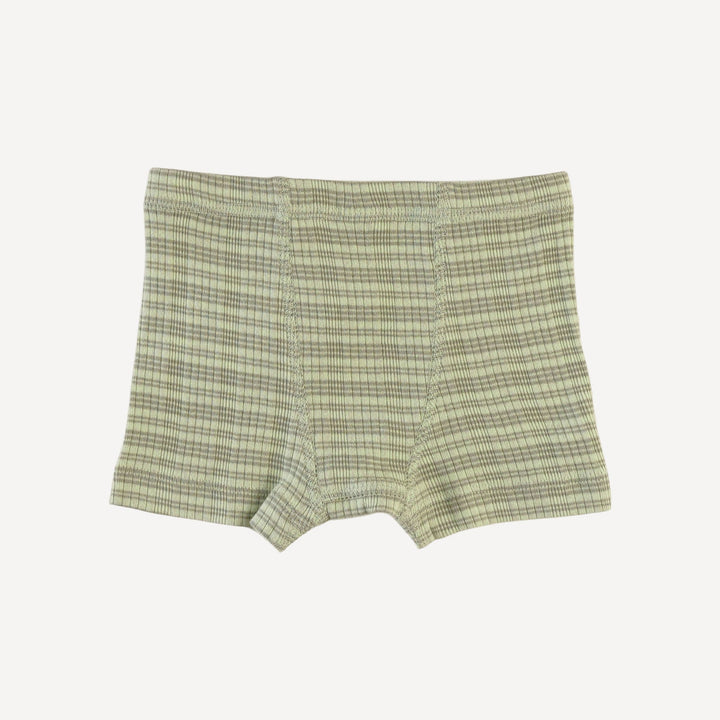 boxer | iceberg stripe | organic cotton multi rib