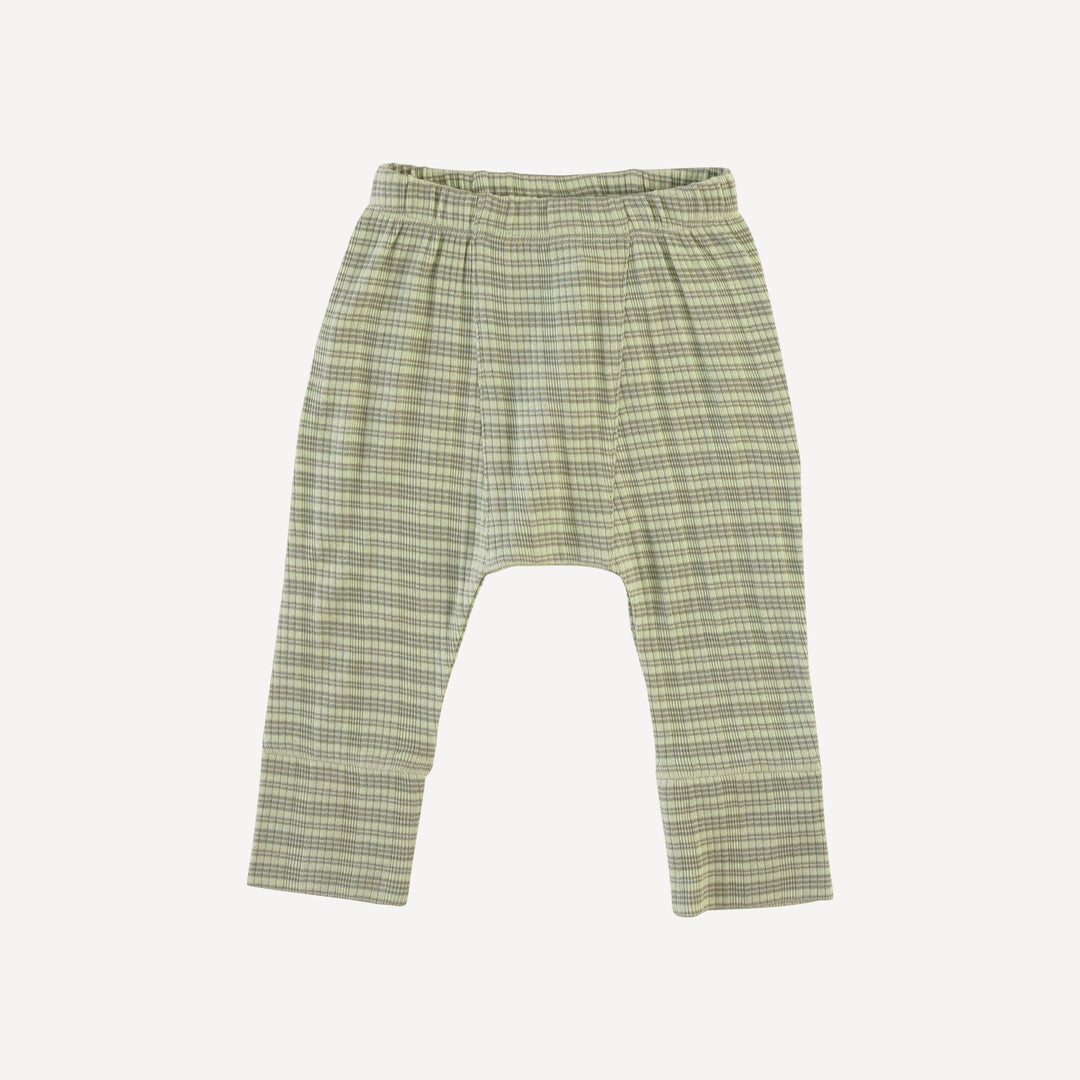 classic panda pant | iceberg stripe | organic cotton multi rib