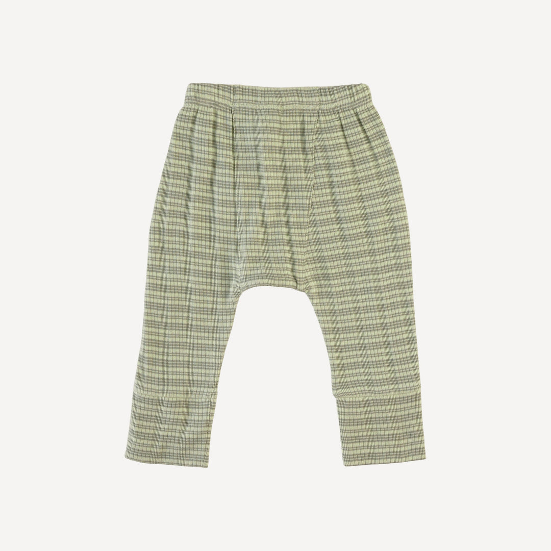 classic panda pant | iceberg stripe | organic cotton multi rib
