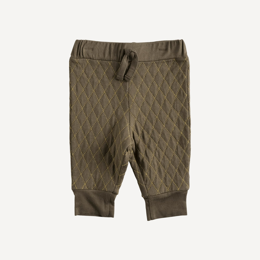 quilted sweat pant | chocolate | bamboo