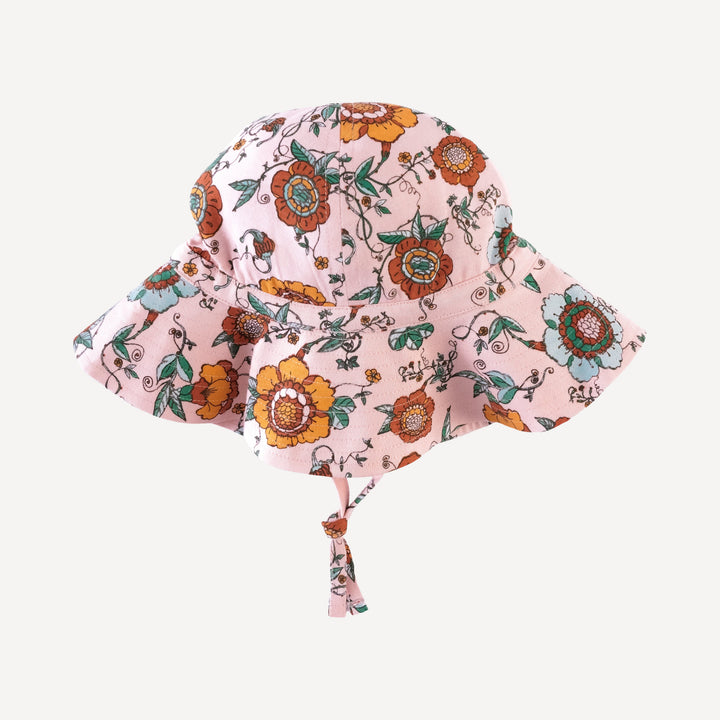 sun hat | chinoiserie floral | organic cotton jersey