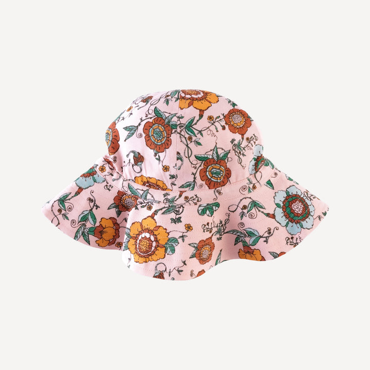 sun hat | chinoiserie floral | organic cotton jersey