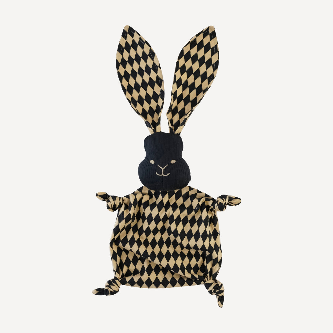 bunny snuggly | black harlequin | organic cotton jersey