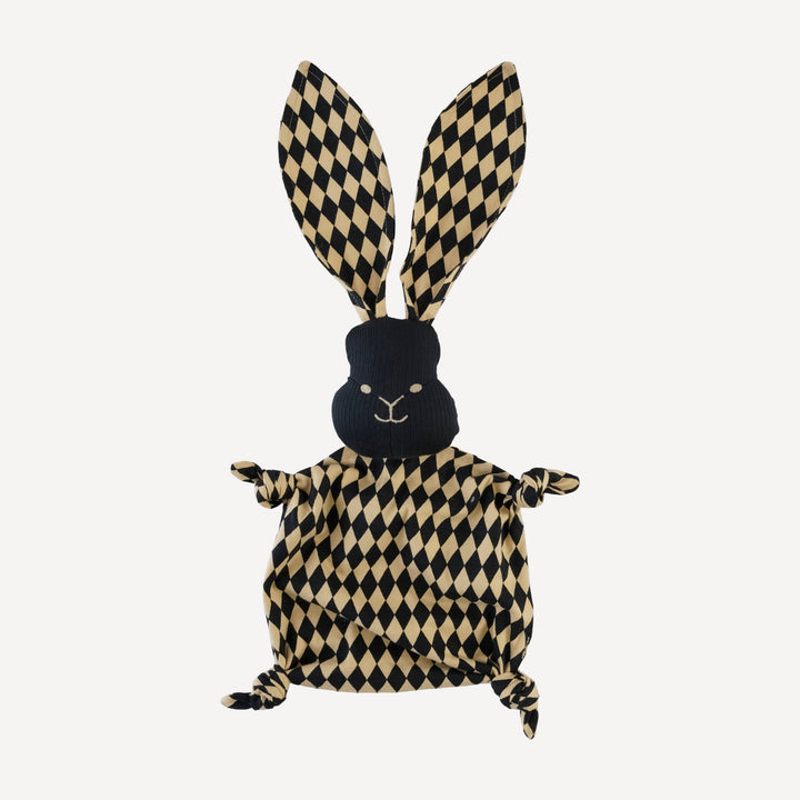 bunny snuggly | black harlequin | organic cotton jersey