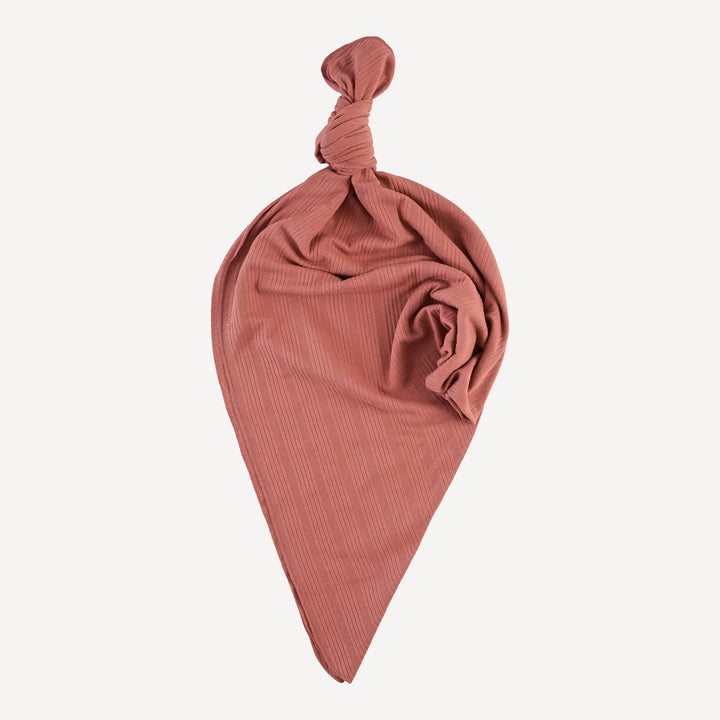 single layer blanket | rose | organic cotton multi rib