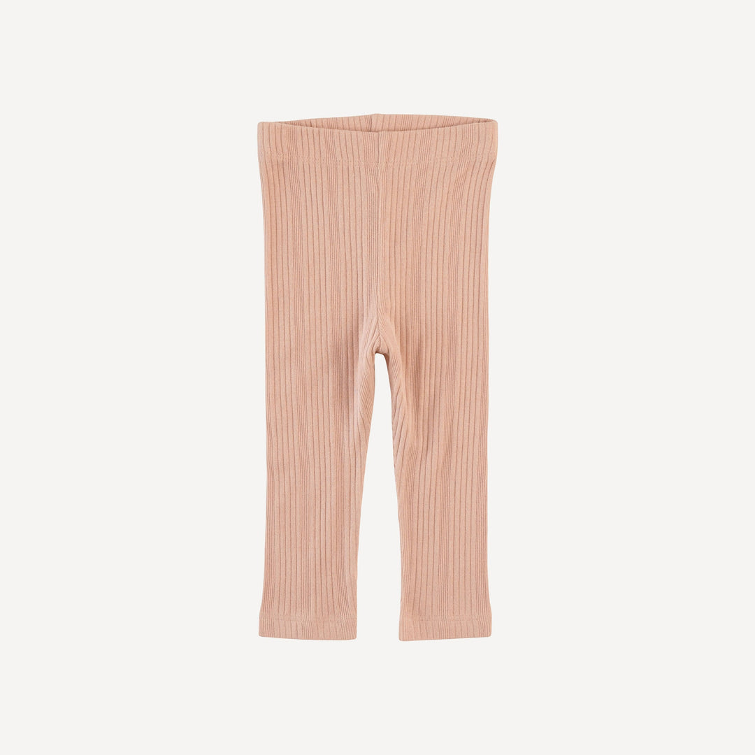 classic skinny legging | peony | organic cotton multi rib