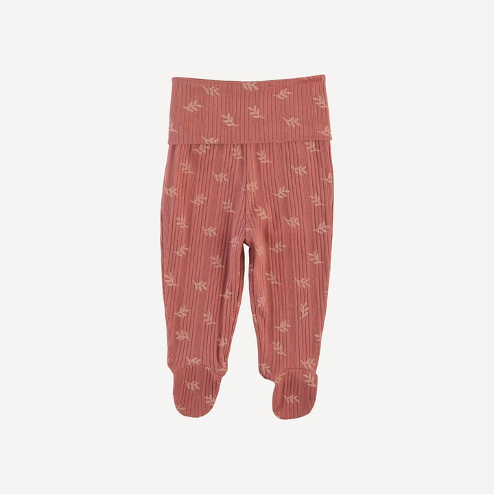 wrap layette set | rose leaf | organic cotton multi rib
