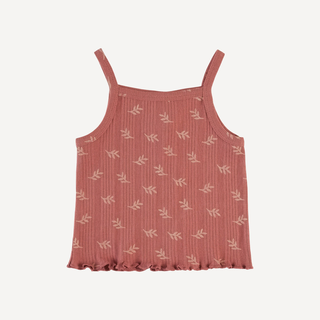 lettuce spaghetti tank + bloomer set | rose leaf | organic cotton multi rib