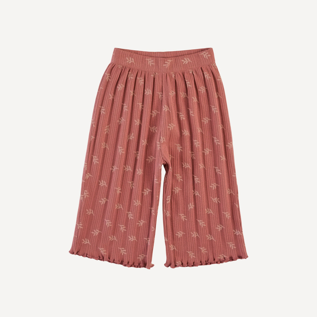 short sleeve jade set | rose leaf | organic cotton multi rib