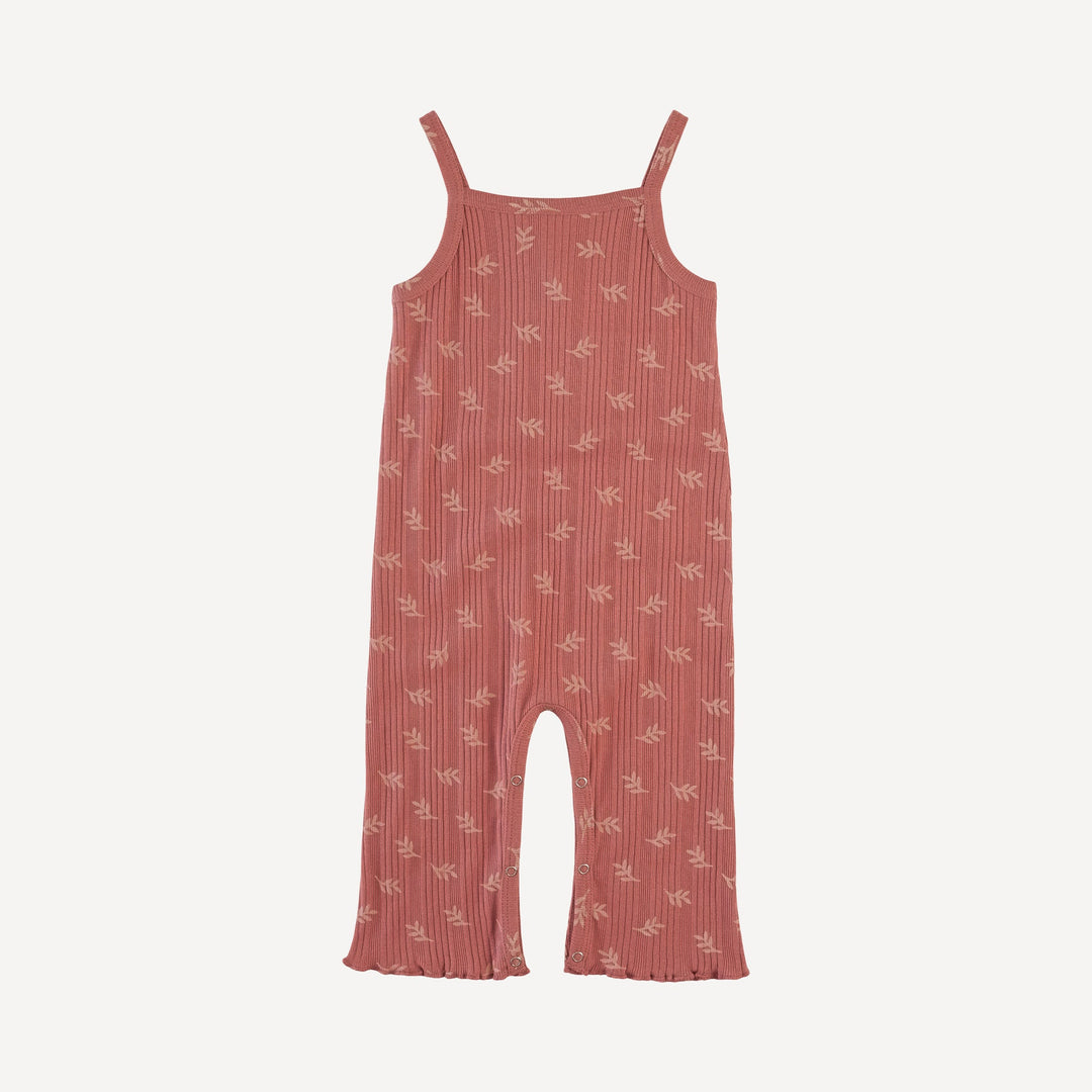 lettuce tank romper | rose leaf | organic cotton multi rib