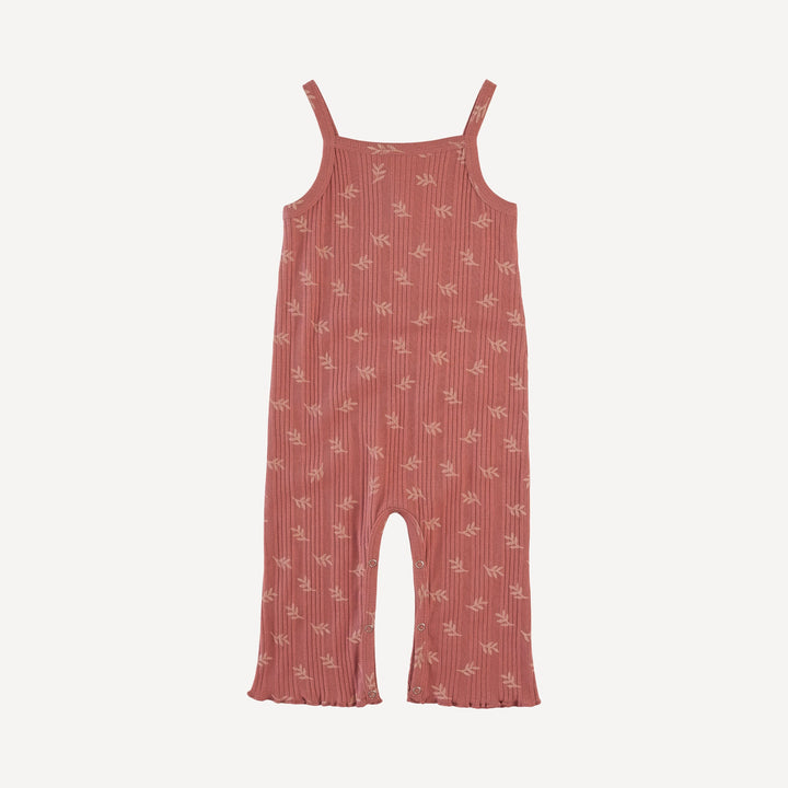 lettuce tank romper | rose leaf | organic cotton multi rib