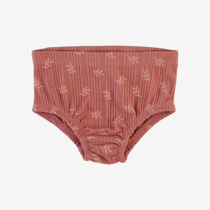 underwear | rose leaf | organic cotton multi rib