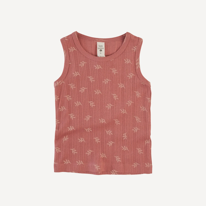 racerback tank | rose leaf | organic cotton multi rib