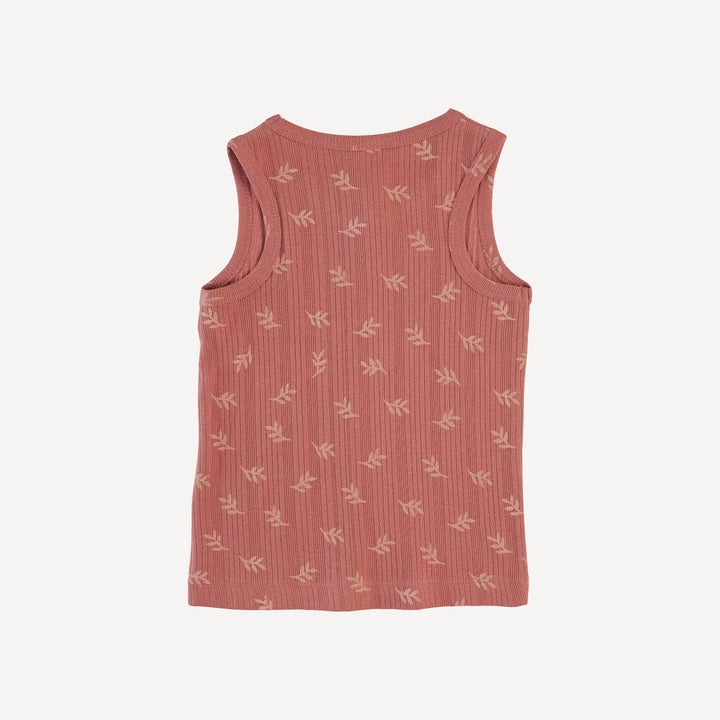 racerback tank | rose leaf | organic cotton multi rib