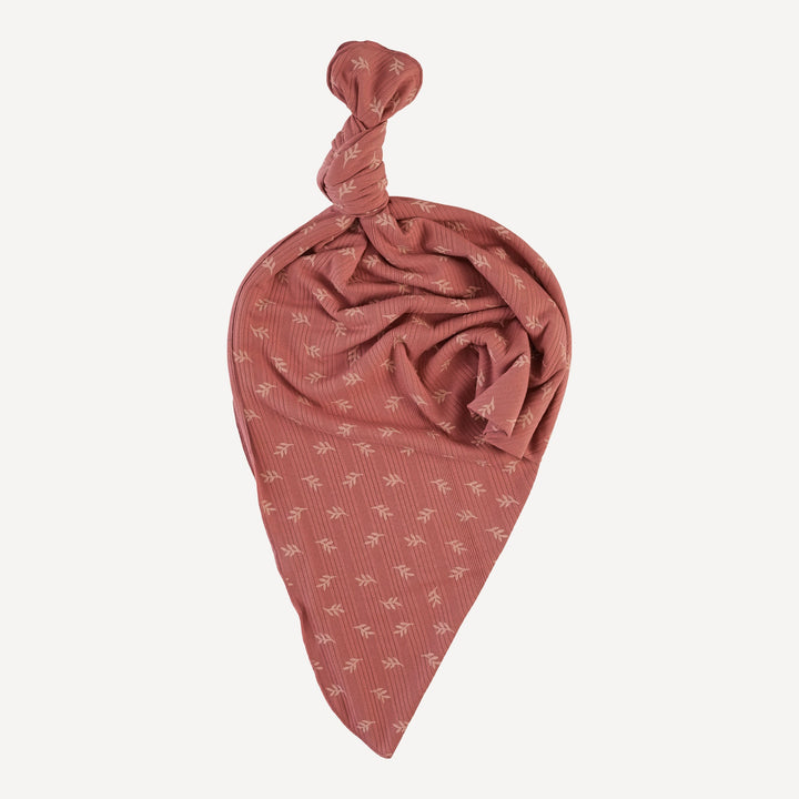 single layer blanket | rose leaf | organic cotton multi rib