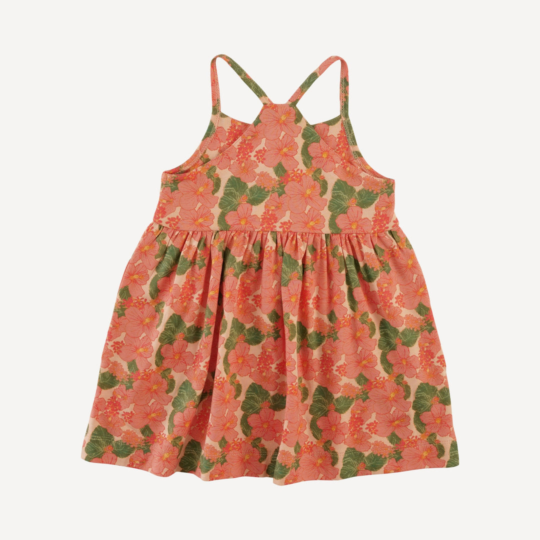 skinny strap pocket dress | tropical flower party | bamboo