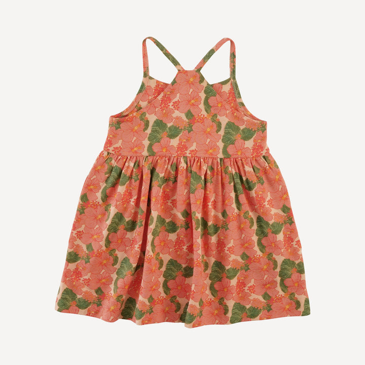skinny strap pocket dress | tropical flower party | bamboo