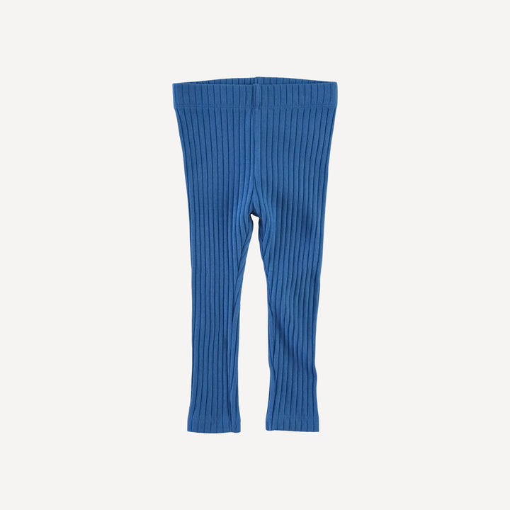 classic skinny legging | sapphire | organic cotton wide rib