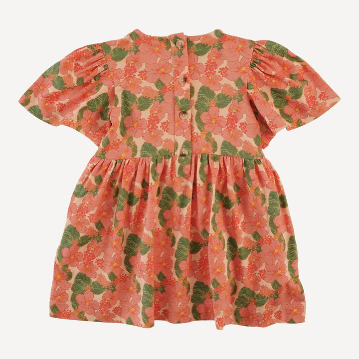 bell sleeve dress | tropical flower party | bamboo
