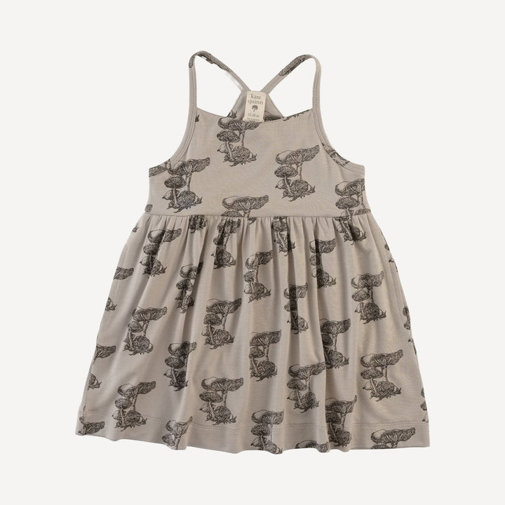 skinny strap pocket dress | gray mushroom snail | bamboo