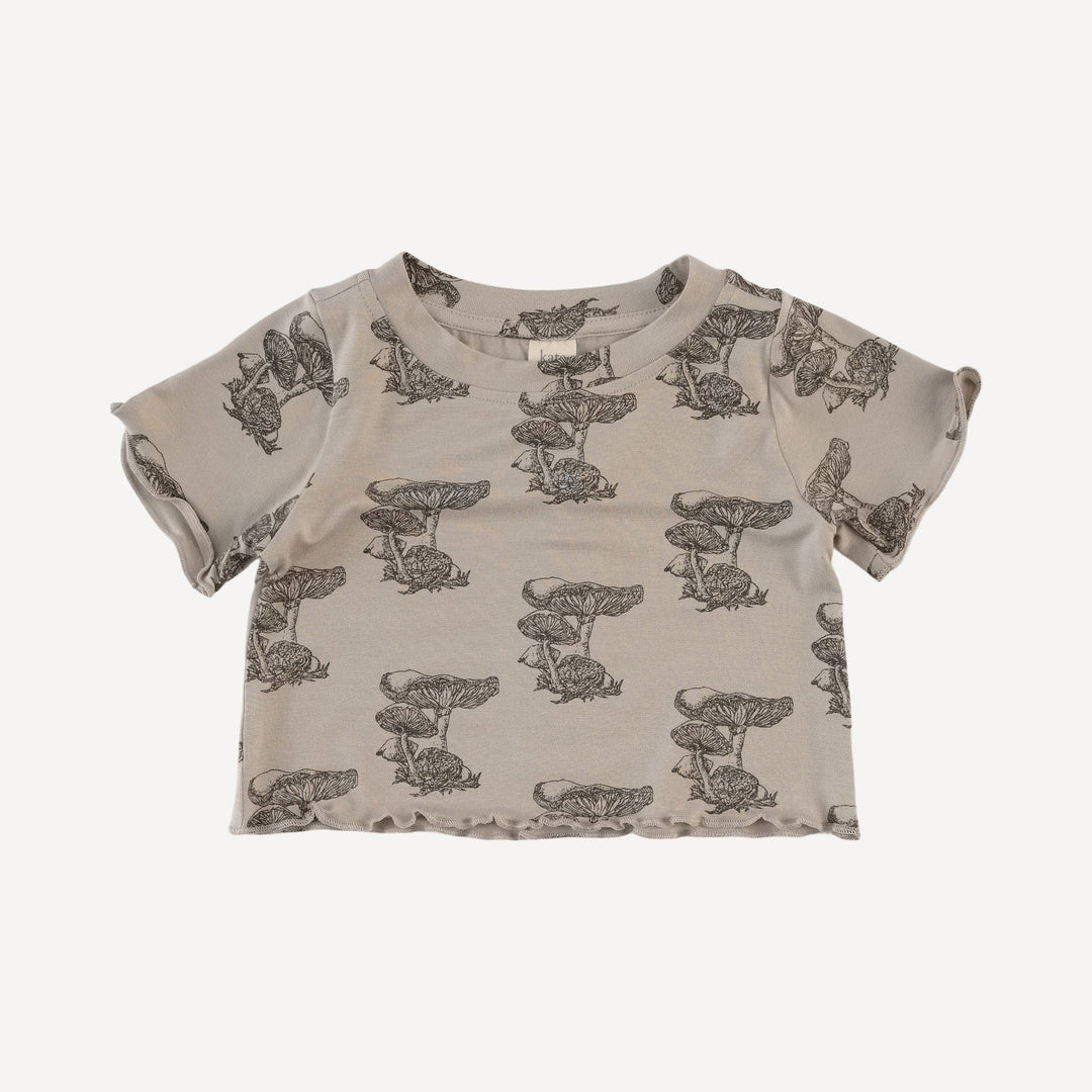 short sleeve jade set | gray mushroom snail | bamboo