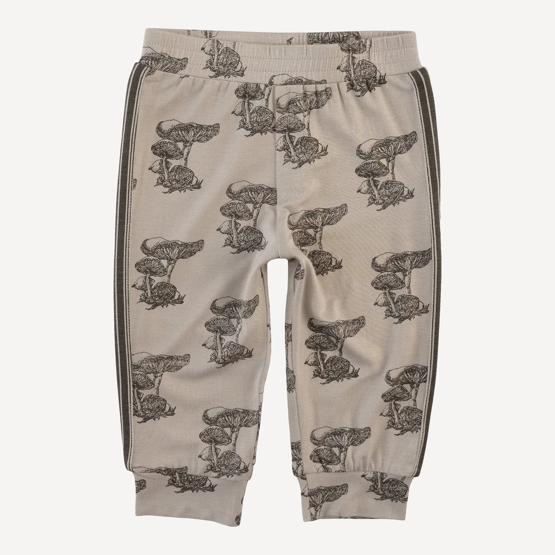 short sleeve football set | gray mushroom snail | bamboo