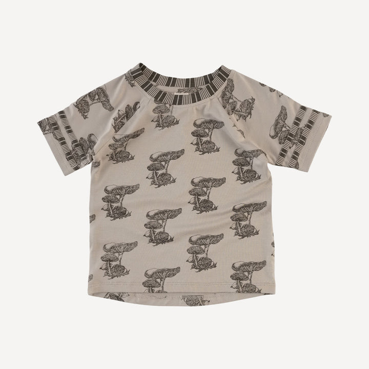 short sleeve football set | gray mushroom snail | bamboo